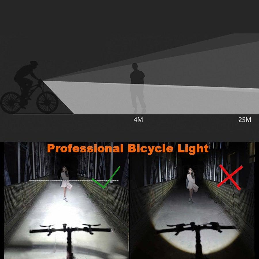 Jeu de lumières avant de vélo à induction intelligente, feu arrière rechargeable par USB, phare LED, lampe de vélo, feu avant et arrière rechargeable, étanche, ensemble de feux de vélo intelligents pour vélo