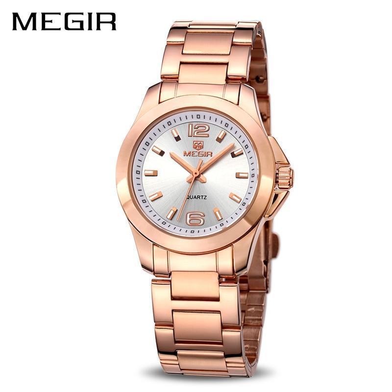 Montres de luxe pour femmes Or Rose Élégant Moderne Étanche Analogique Design Stylé Pour Femmes