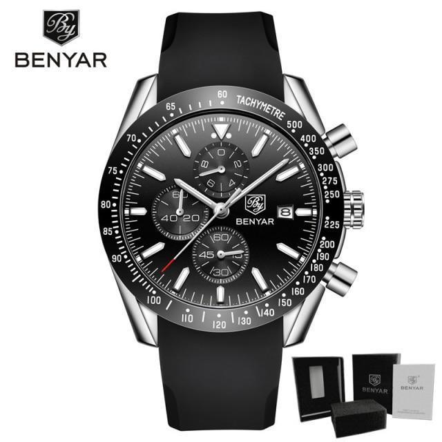 Montre homme bleue 2021 Montre de luxe design Montres bracelet en silicone Montres-bracelets pour homme Chronographe rond pour homme
