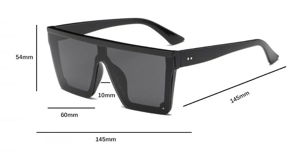 Lunettes de soleil classiques noires grandes pour hommes et femmes, nouveau design tendance, miroir rose carré, lunettes de soleil oversize carrées pour femmes et hommes
