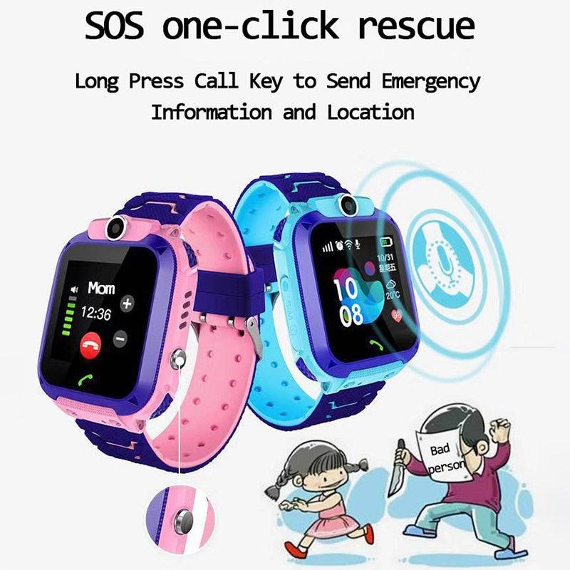 Montre connectée pour enfants, montre-téléphone pour garçons et filles avec carte SIM, photo, étanche, traqueur, écran tactile HD, jeux, réveil, appareil photo, montre-bracelet numérique, cadeaux de Noël et d'anniversaire