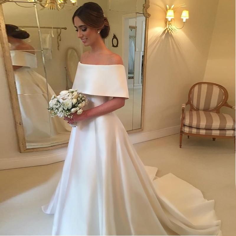 Robe de mariée vintage trapèze en satin