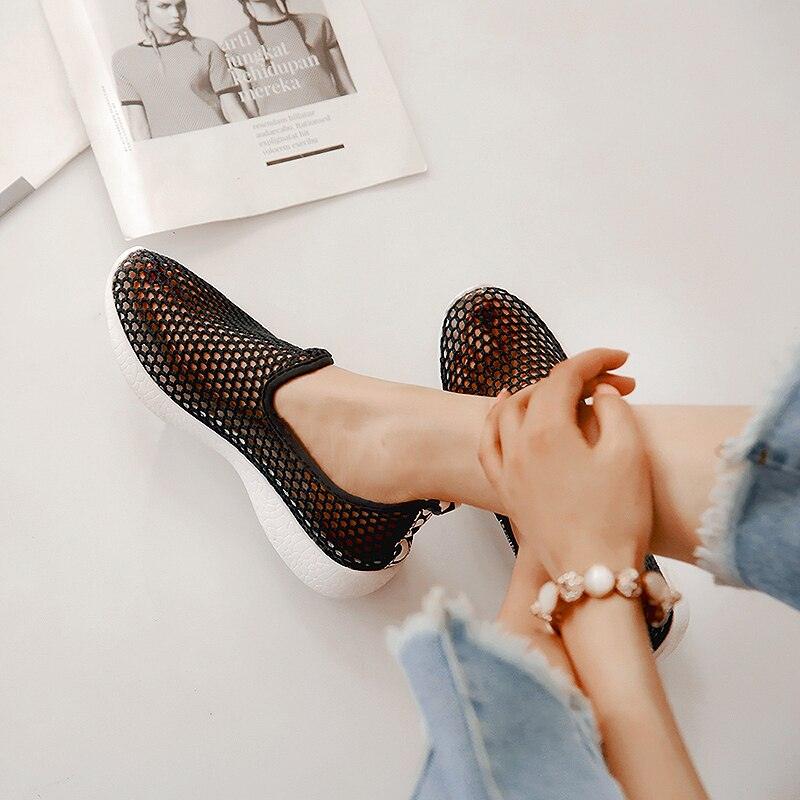 Chaussures de sport en maille respirante pour femmes Chaussures de sport tendance douces et confortables Chaussures de sport à enfiler tendance Semelle souple respirante Confortables Chaussures de course et de marche