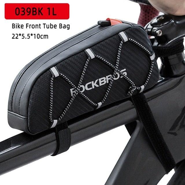 Sacoche de vélo réfléchissante pour cadre avant, ultra-légère et portable, grande capacité, accessoires de cyclisme, sacoche de cadre supérieur, sacoche de vélo étanche pour cadre avant, sacoche de vélo pour cadre supérieur, accessoires de cyclisme