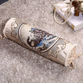 Nouveau luxe classique cylindrique coton et lin oreiller traversin canapé jeté de coussin polyester coton lin taie d'oreiller housse de coussin canapé dossier chaise maison design coloré moderne 15X50CM