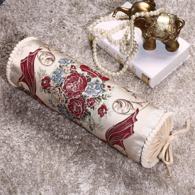 Nouveau luxe classique cylindrique coton et lin oreiller traversin canapé jeté de coussin polyester coton lin taie d'oreiller housse de coussin canapé dossier chaise maison design coloré moderne 15X50CM