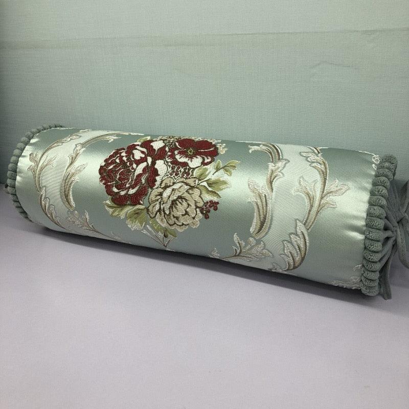 Nouveau luxe classique cylindrique coton et lin oreiller traversin canapé jeté de coussin polyester coton lin taie d'oreiller housse de coussin canapé dossier chaise maison design coloré moderne 15X50CM
