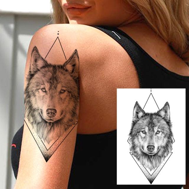 Grands Tatouages ​​Tigre Noir Imperméables Tatouages ​​Léopard Grande Bête Corps Bras Jambes Tatouage Tigre Cool Face Tatouages Temporaires Pour Femmes Hommes