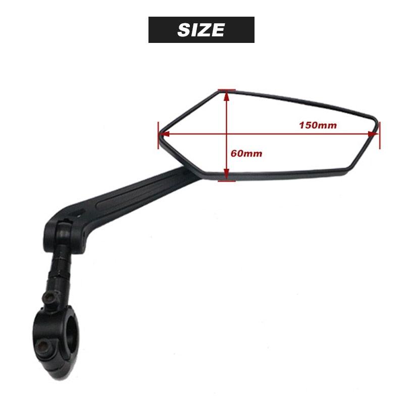 Nouveau Rétroviseur de Vélo Anti-Rayures en Verre, Grand Angle Clair, Vue Arrière pour Vélo, Cyclisme, Rétroviseur Arrière, Réflecteur de Guidon Réglable et Rotatif, Miroir de Sécurité en Acrylique Grand Angle, Nouvelle Lentille en Verre Anti-Rayures