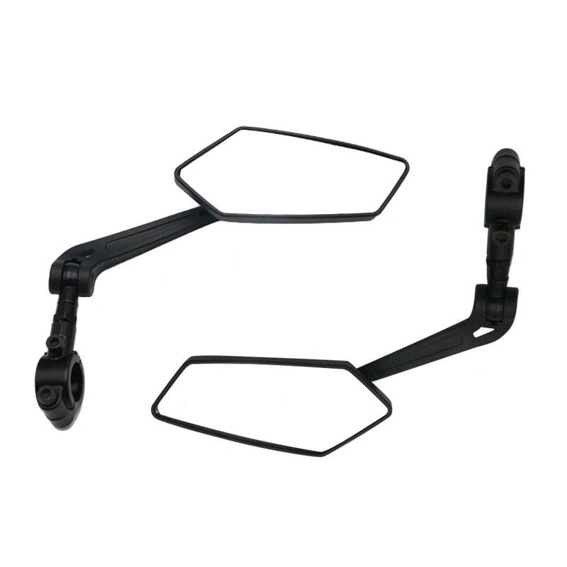 Nouveau Rétroviseur de Vélo Anti-Rayures en Verre, Grand Angle Clair, Vue Arrière pour Vélo, Cyclisme, Rétroviseur Arrière, Réflecteur de Guidon Réglable et Rotatif, Miroir de Sécurité en Acrylique Grand Angle, Nouvelle Lentille en Verre Anti-Rayures