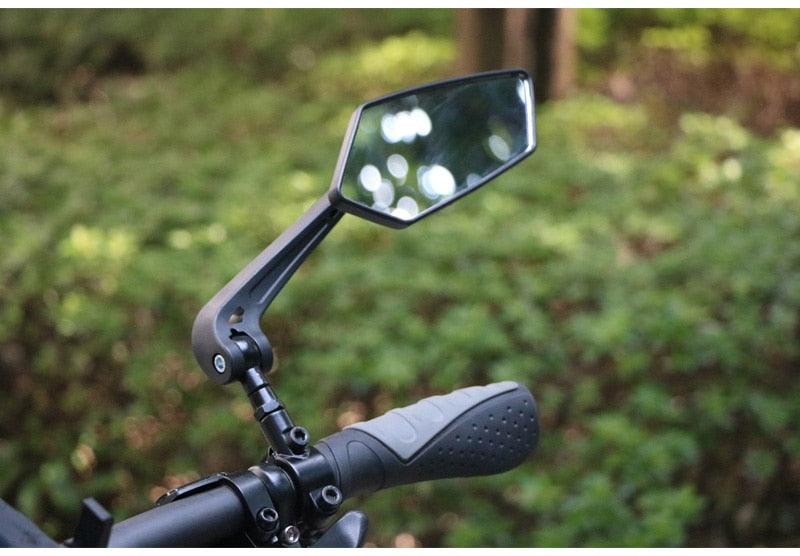 Nouveau Rétroviseur de Vélo Anti-Rayures en Verre, Grand Angle Clair, Vue Arrière pour Vélo, Cyclisme, Rétroviseur Arrière, Réflecteur de Guidon Réglable et Rotatif, Miroir de Sécurité en Acrylique Grand Angle, Nouvelle Lentille en Verre Anti-Rayures