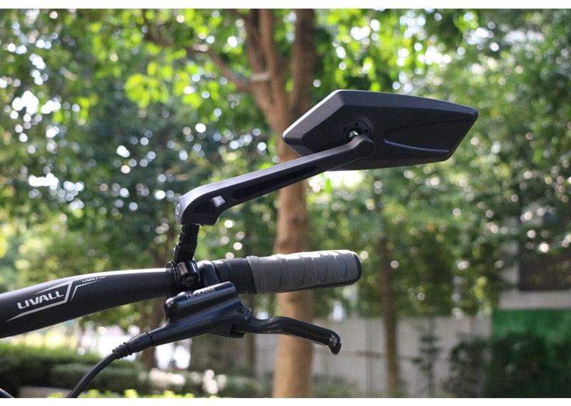 Nouveau Rétroviseur de Vélo Anti-Rayures en Verre, Grand Angle Clair, Vue Arrière pour Vélo, Cyclisme, Rétroviseur Arrière, Réflecteur de Guidon Réglable et Rotatif, Miroir de Sécurité en Acrylique Grand Angle, Nouvelle Lentille en Verre Anti-Rayures