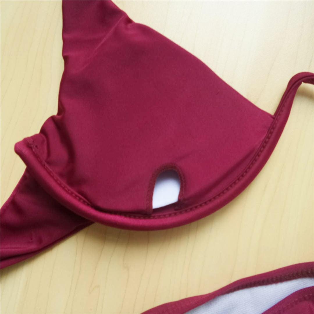 Maillot de bain femme avec armatures, maillot de bain deux pièces pour femme, bikini fil en V, ensemble de bain pour femme, micro bikini pour femme, maillot de bain deux pièces brillant métallique, maillot de bain push-up avec armatures, maillot de bain