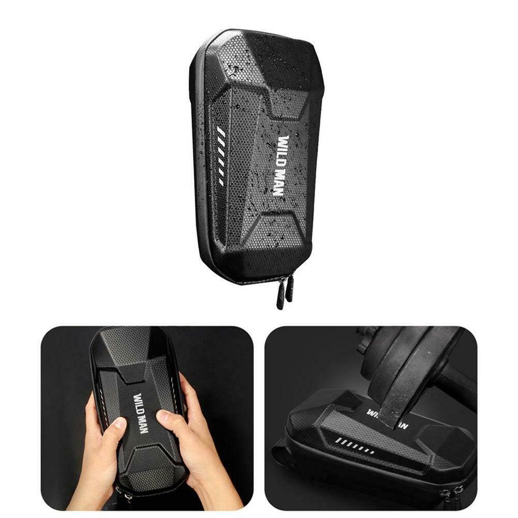 Sac avant de trottinette électrique étanche EVA coque rigide réfléchissant sac de guidon suspendu sac de rangement coque rigide étanche sac de rangement pour trottinettes trottinettes électriques vélos pliants
