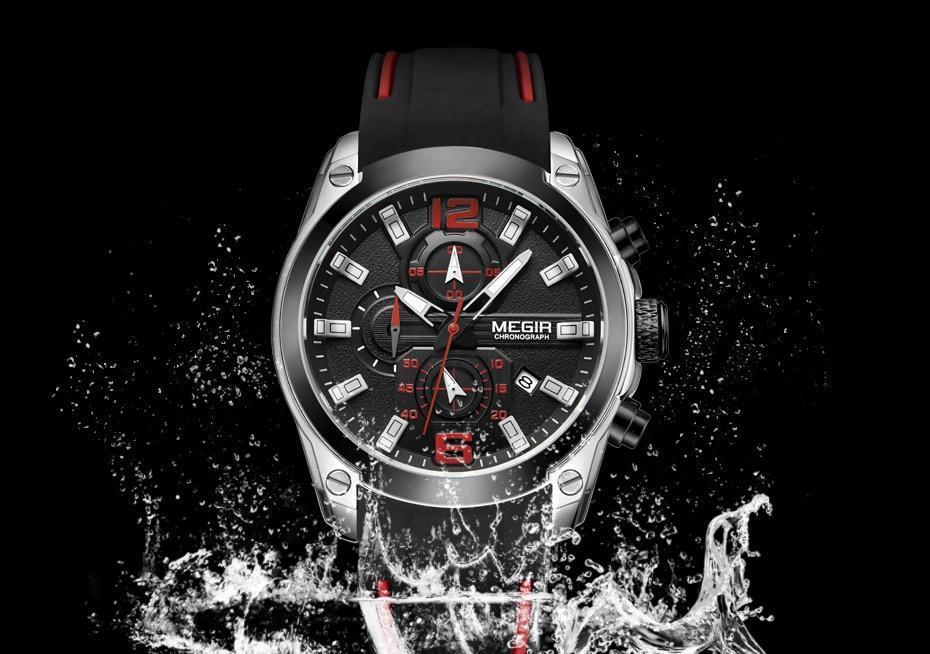 Nouvelle montre bracelet à quartz moderne analogique étanche et lumineuse pour homme