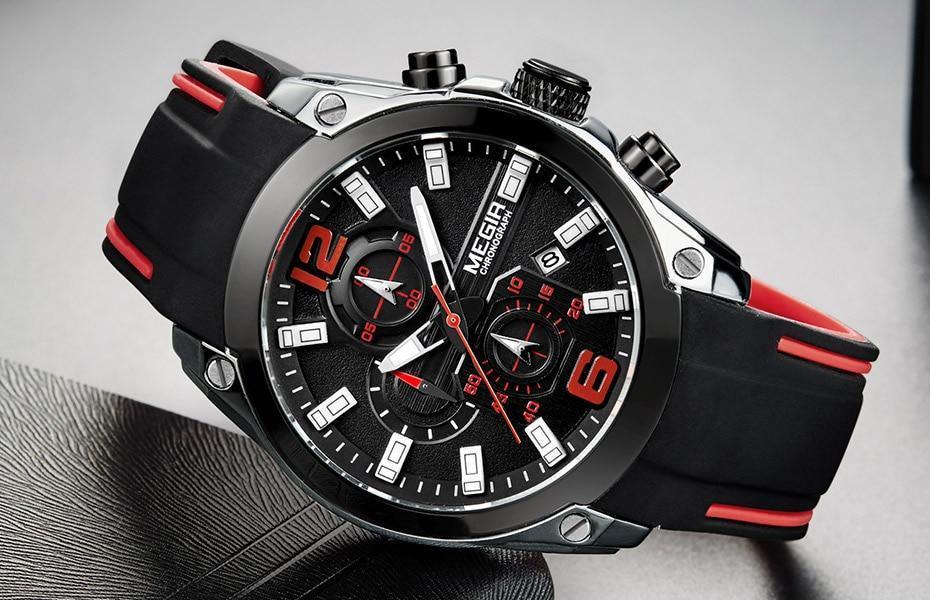 Nouvelle montre bracelet à quartz moderne analogique étanche et lumineuse pour homme