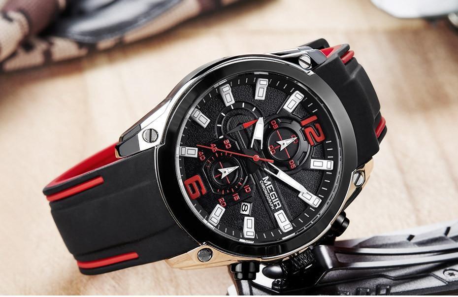 Nouvelle montre bracelet à quartz moderne analogique étanche et lumineuse pour homme