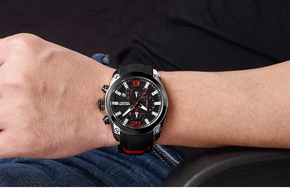 Nouvelle montre bracelet à quartz moderne analogique étanche et lumineuse pour homme