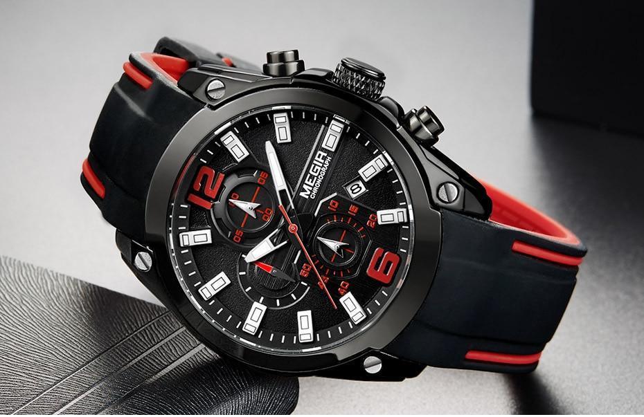 Nouvelle montre bracelet à quartz moderne analogique étanche et lumineuse pour homme