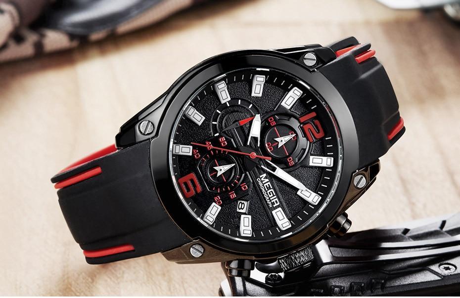 Nouvelle montre bracelet à quartz moderne analogique étanche et lumineuse pour homme