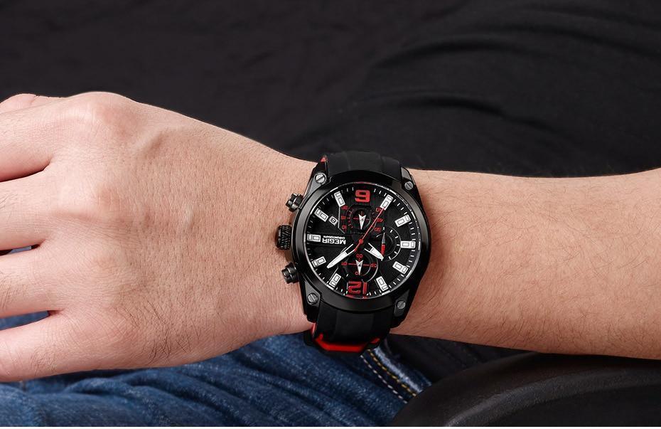 Nouvelle montre bracelet à quartz moderne analogique étanche et lumineuse pour homme