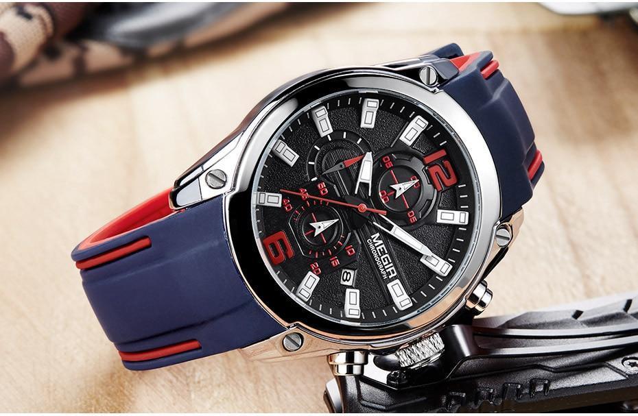 Nouvelle montre bracelet à quartz moderne analogique étanche et lumineuse pour homme