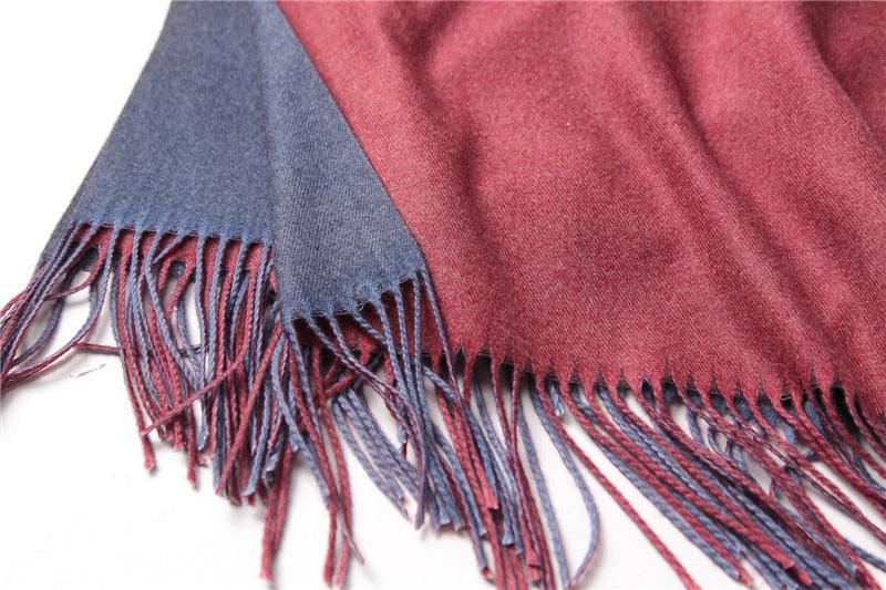 Écharpe d'hiver unie douce en cachemire léger, châle en cachemire, écharpe légère, châle, hijab, châle, écharpe élégante, couverture, bandana à pompons pour femme