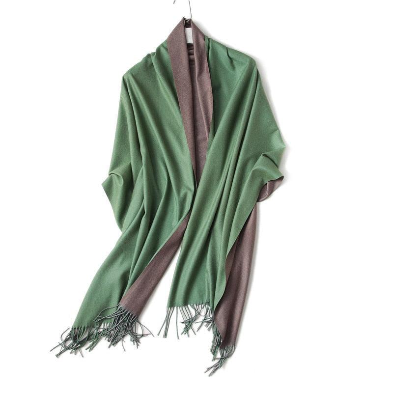 Écharpe d'hiver unie douce en cachemire léger, châle en cachemire, écharpe légère, châle, hijab, châle, écharpe élégante, couverture, bandana à pompons pour femme