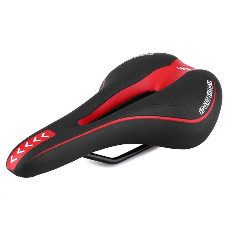 Siège de coussin en silicone respirant Surface en cuir PU Gel rempli de silice Selle de vélo confortable et antichoc Rembourrée Selle de vélo de route professionnelle étanche pour hommes