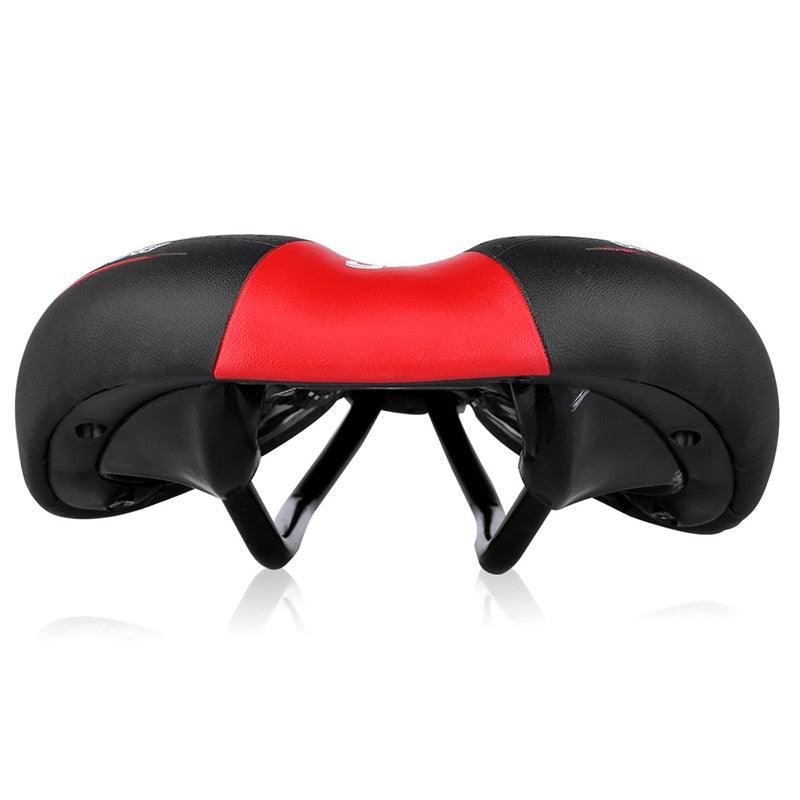 Siège de coussin en silicone respirant Surface en cuir PU Gel rempli de silice Selle de vélo confortable et antichoc Rembourrée Selle de vélo de route professionnelle étanche pour hommes