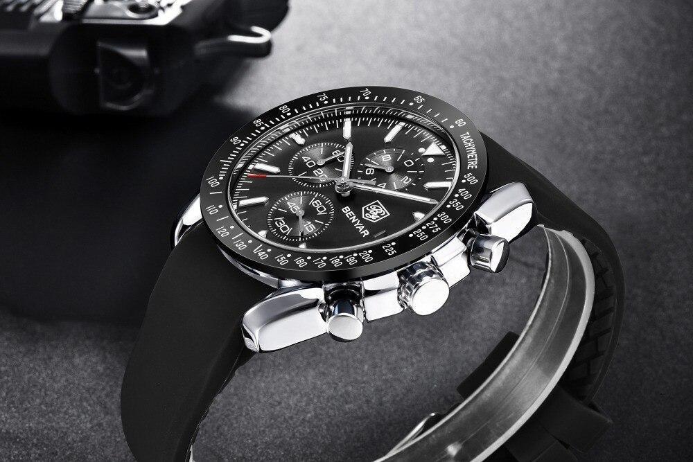 Nouvelle Montre Homme Argent Bleu Affaires Analogique Chronographe Acier Complet Luxe Décontracté Homme Étanche Sports Design Montres