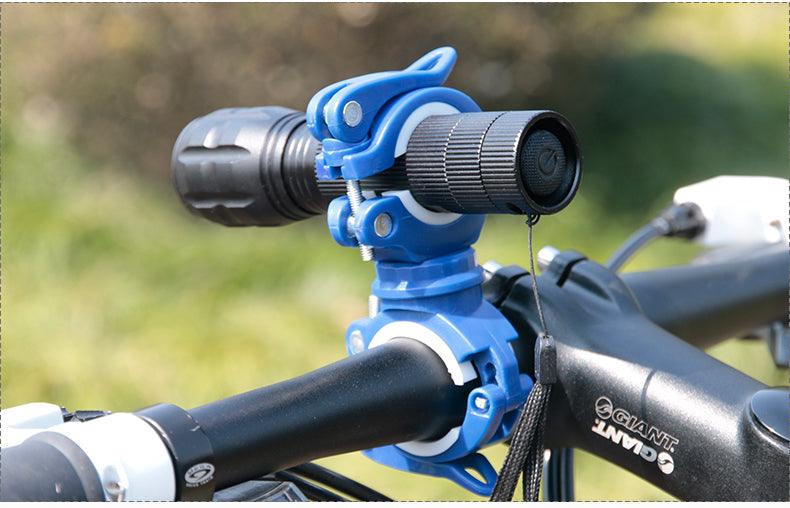 Support de lumière de vélo Support de lampe de vélo Support de pompe de phare à LED Support à dégagement rapide Support de lampe de poche universel rotatif à 360 degrés Support de montage de vélo Support de lampe de poche