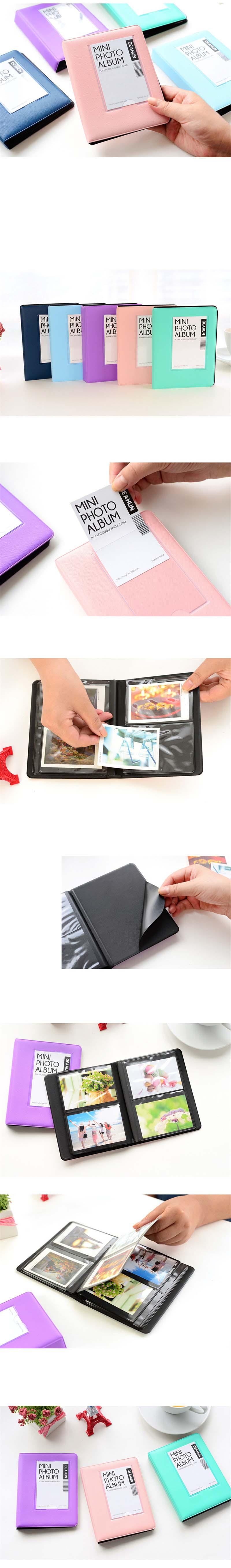 Mini album photo instantané Polaroid 64 pochettes pour film Mini 7s 8 25 50s 90, album Polaroid rechargeable, cadeau de Saint-Valentin, cadeau d'anniversaire