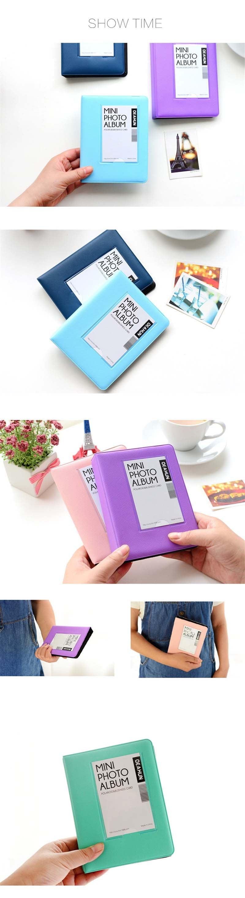 Mini album photo instantané Polaroid 64 pochettes pour film Mini 7s 8 25 50s 90, album Polaroid rechargeable, cadeau de Saint-Valentin, cadeau d'anniversaire