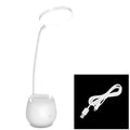 Lampes de table LED flexibles avec USB tactile à intensité variable Lampe de bureau sur pied LED Lampe de lecture moderne et flexible avec porte-stylo Lampe de table décorative Jolies lampes d'étude pour la décoration de la chambre à coucher