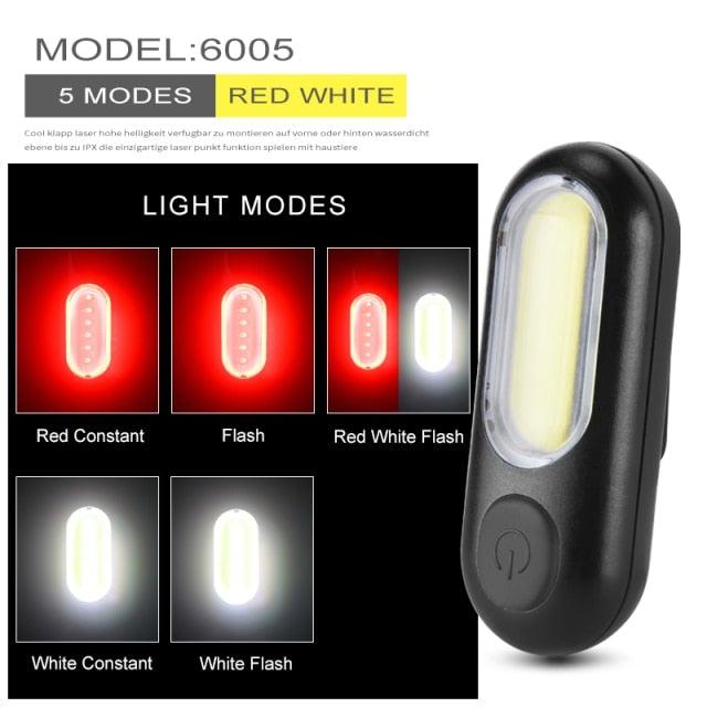 Lampe torche de vélo anti-éblouissement intelligente rechargeable par USB pour vélo - Phare avant et arrière, ensemble de lampes de vélo, phare avant et feu arrière rechargeables par USB pour vélo, 4 modes d'éclairage, phare LED.