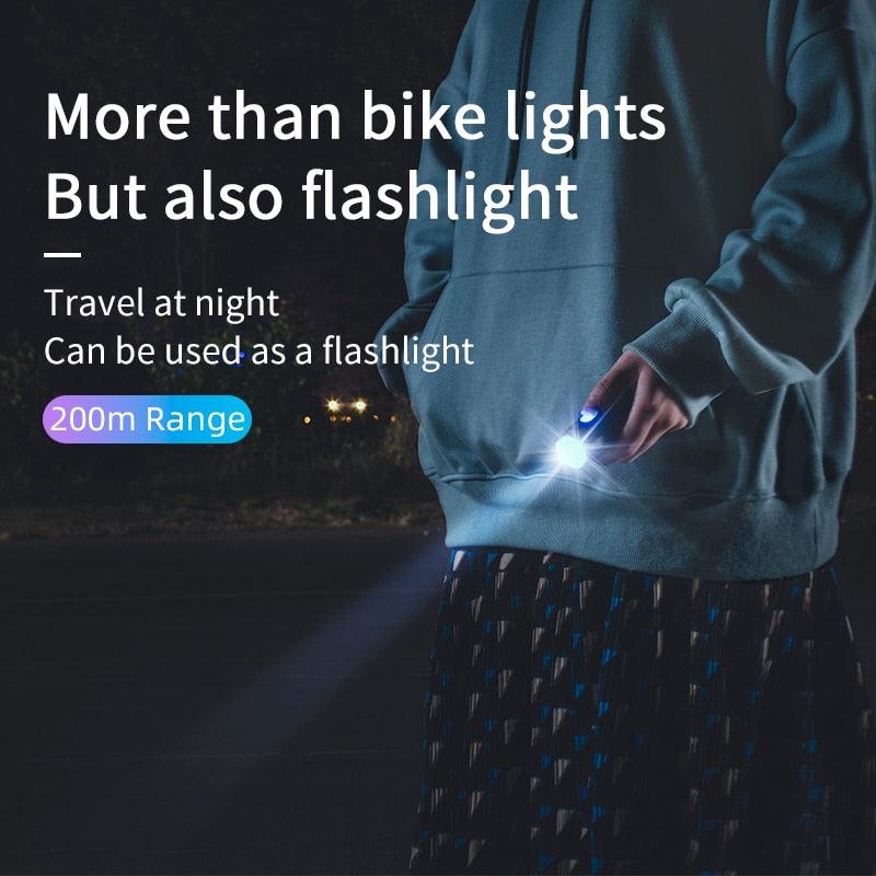 Lampe frontale de vélo étanche rechargeable par USB Phare de vélo Lampe de poche LED Lampe de vélo rechargeable par USB Phare avant de vélo Lampe de phare de vélo LED 2000 mAh