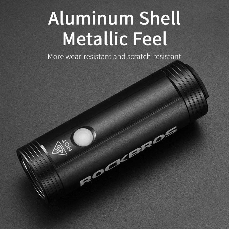 Lampe frontale de vélo étanche rechargeable par USB Phare de vélo Lampe de poche LED Lampe de vélo rechargeable par USB Phare avant de vélo Lampe de phare de vélo LED 2000 mAh