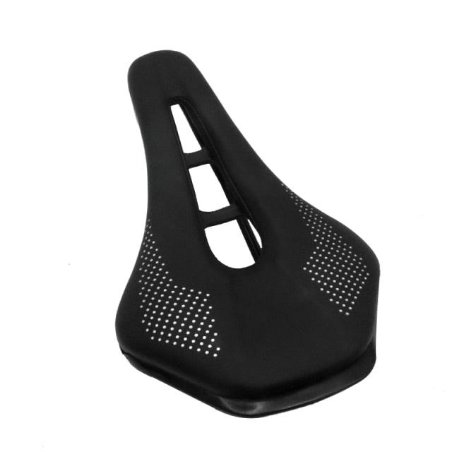 Selle de vélo de route avec rails en acier, coussin de VTT antidérapant en cuir PU souple, selle de vélo de route et VTT confortable avec coussin en mousse à mémoire de forme pour le cyclisme sur route.