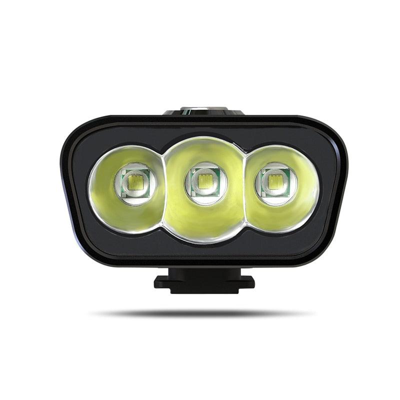 Lampe de vélo 10000mAh rechargeable par USB 5000 Lumens Phare de vélo LED super lumineux avant et arrière Ensemble de feux pour la conduite de nuit Feux de vélo avant et arrière rechargeables avec 3 modes