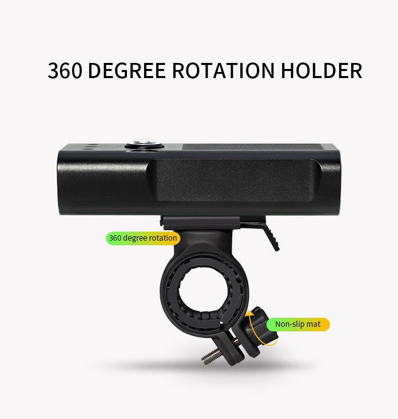 Lampe de vélo 10000mAh rechargeable par USB 5000 Lumens Phare de vélo LED super lumineux avant et arrière Ensemble de feux pour la conduite de nuit Feux de vélo avant et arrière rechargeables avec 3 modes