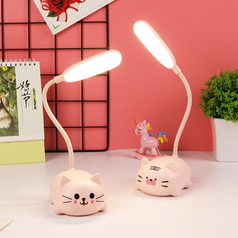 Lampe de Bureau Enfant LED Lampe de Chevet Flexible Flexo Équilibrée Col de Cygne Iluminaria de Dessin pour Étude Décoration Chambre Mignonne Ours Lampes d'Étude Mignonnes pour Décoration de Chambre