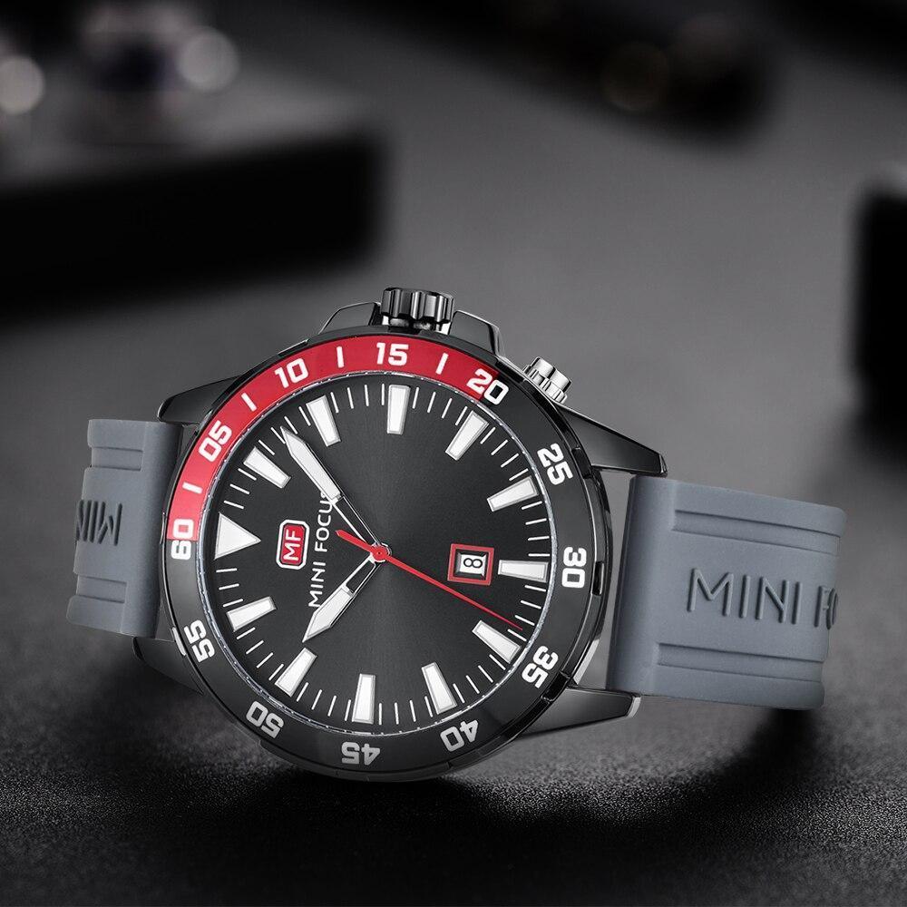 Montre sport orange pour homme étanche à quartz analogique, bracelet en silicone tendance, design classique pour homme
