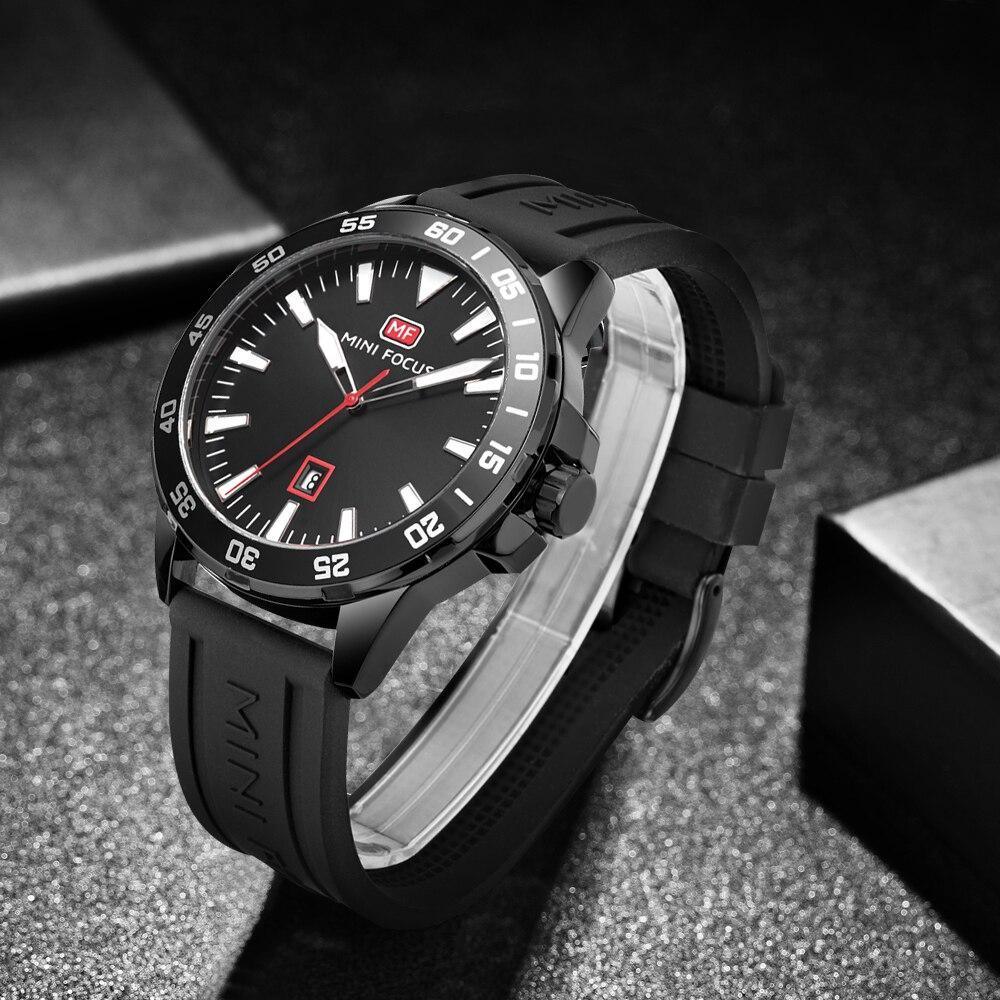 Montre sport orange pour homme étanche à quartz analogique, bracelet en silicone tendance, design classique pour homme