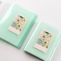 Mini album mignon pour 64 photos, couleur gelée, pour cartes de visite, 7s, 8, 25, 50s, mini album photo, couverture à anneaux, album photo carnet rechargeable