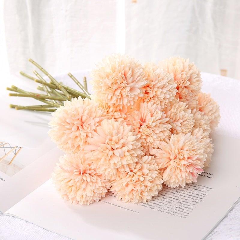 Bouquets de fleurs artificielles en soie – Boules de fleurs artificielles pour la maison, la décoration de mariage, les cadeaux de Saint-Valentin