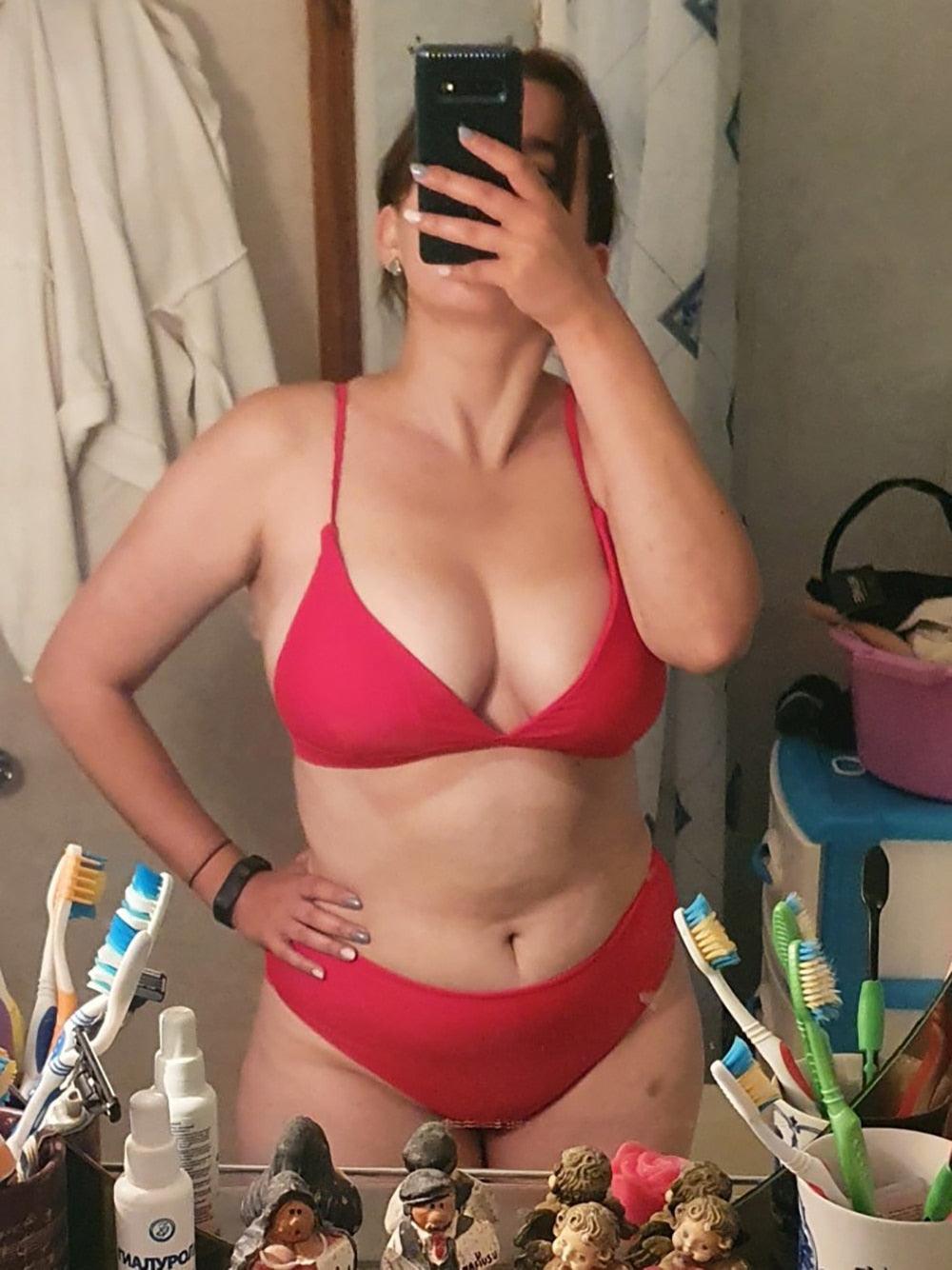 Maillot de bain bikini Femme Uni Maillot de bain bikini Set avec coussinet Taille haute Maillot de bain plage Femme Maillots de bain bikini 2 pièces Profond Col en V Maillot de bain Bretelles réglables Dos Maillots de bain