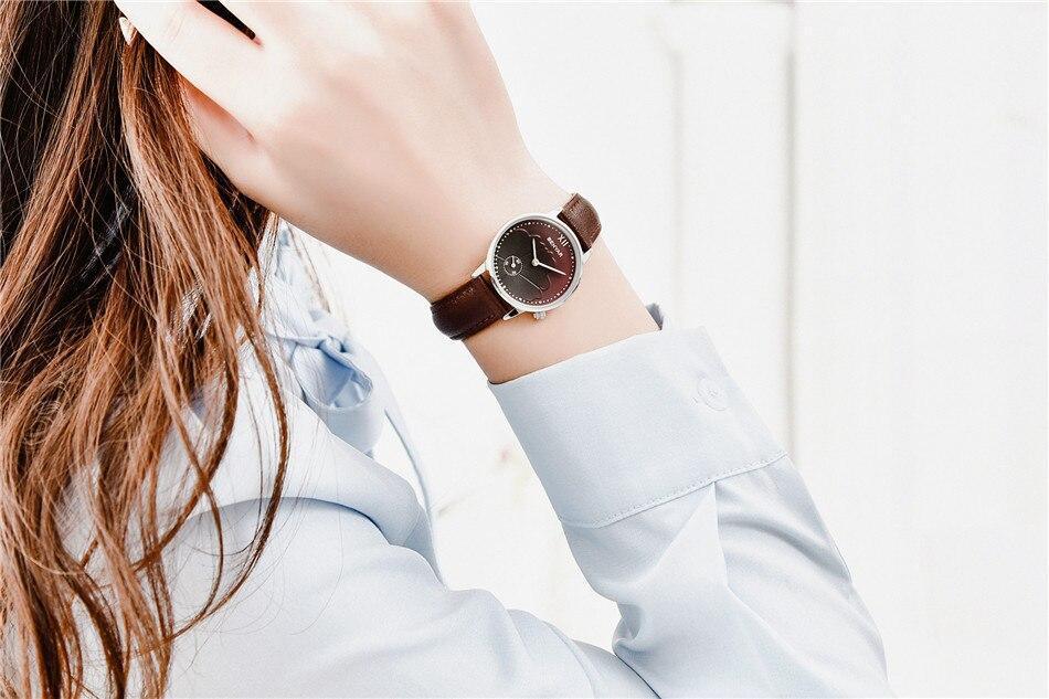 Nouvelle montre de mode rouge pour femme, bracelet en cuir de luxe à quartz, analogique, étanche et résistante aux rayures, excellent cadeau pour les femmes