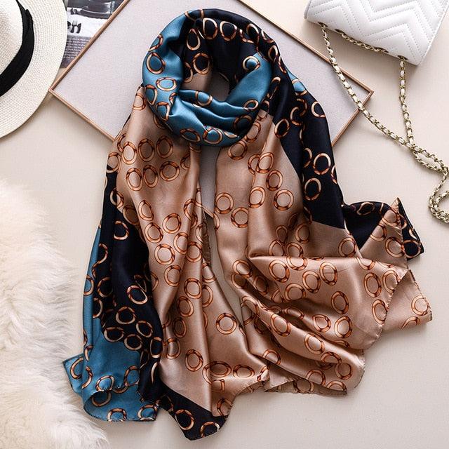 Nouvelle marque de luxe designer hiver Longue écharpe en soie Châles Foulards Imprimé coton Foulard Élégant Foulard Hijabs Foulards de cou Dame Hijab Pour Femme