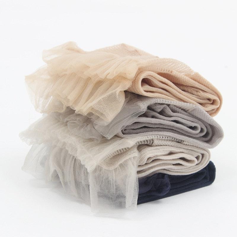 1 paire de chaussettes pour femme, printemps, nouvelle mode, chaussettes unies pour femme, douces, mignonnes, longues, en maille fine, en coton de haute qualité, invisibles pour femme